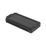 Nešiojamas įkroviklis - akumuliatorius su saulės baterija 10000mAh su bevieliu įkrovikliu 5W Lightning 8pin + USB C + microUSB Kruger&Matz